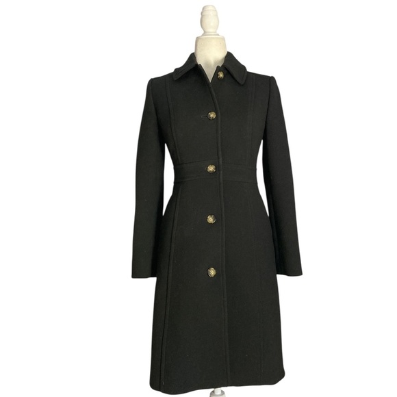 J. Crew Classic lady day coat in Italian double-cloth wool Black - Picture 5 of 8